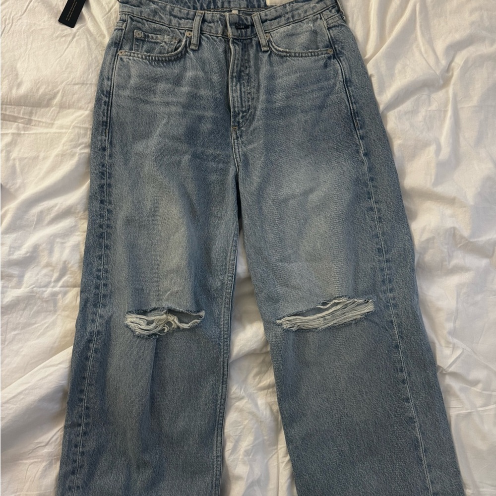 Rag & Bone Light Blue Distressed Jeans